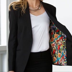 DC Comics FunSuit Women’s One Button Blazer 16 NWT